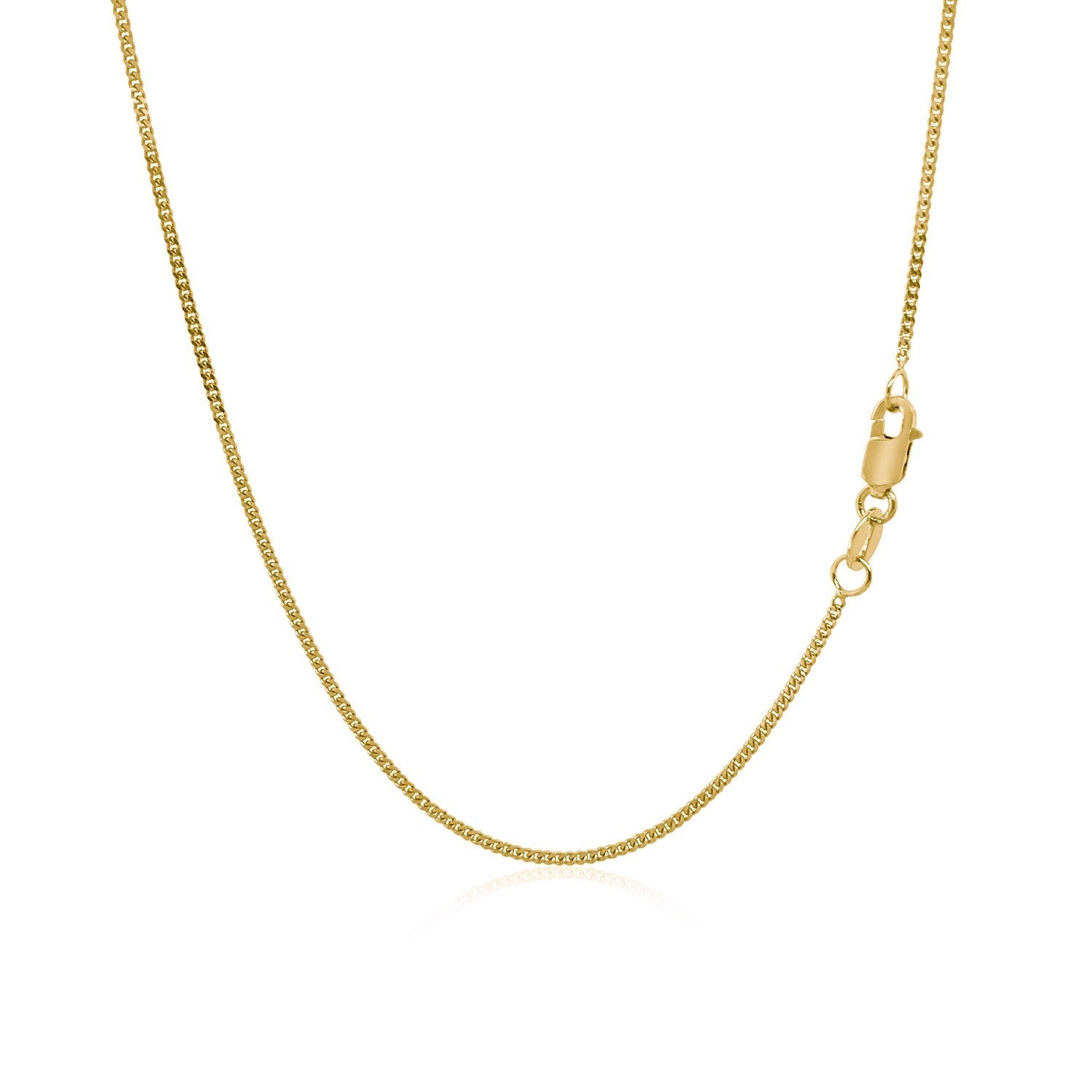 14k yellow gold Gourette chain necklace 1.0mm by Bids.com with lobster clasp on Tampa Home & Garden Store