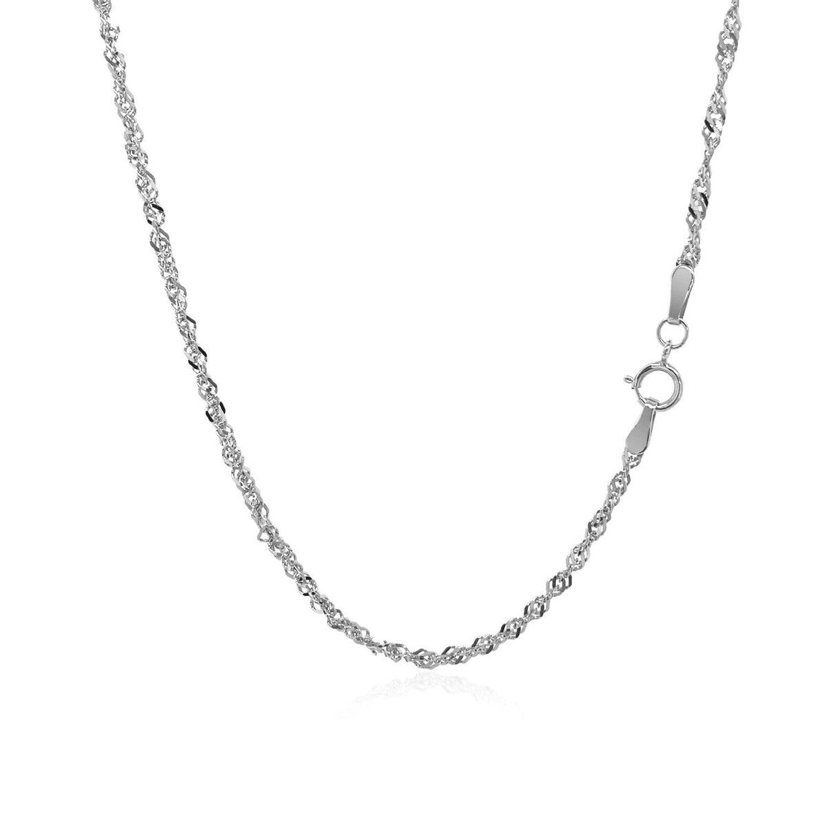 14k white gold Singapore chain necklace 1.7mm by Bids.com on Tampa Home & Garden Store