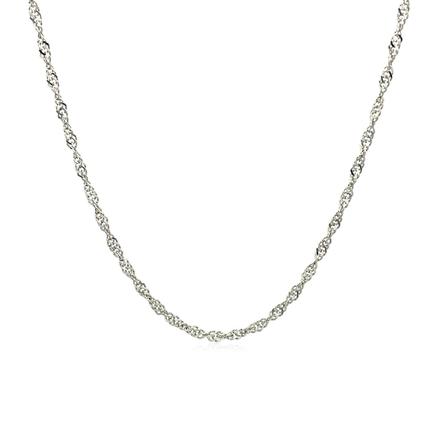 10k white gold Singapore chain necklace 1.5mm by Bids.com on Tampa Home & Garden Store