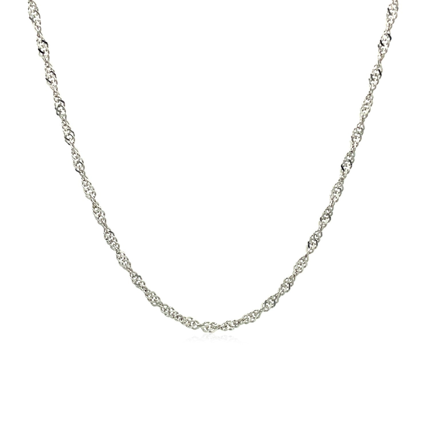 10k white gold Singapore chain necklace 1.5mm by Bids.com on Tampa Home & Garden Store