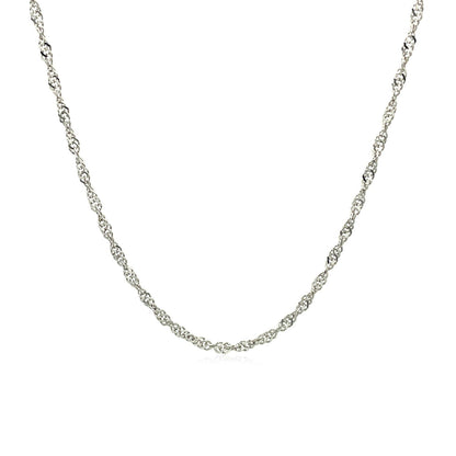 10k white gold Singapore chain necklace 1.5mm by Bids.com on Tampa Home & Garden Store