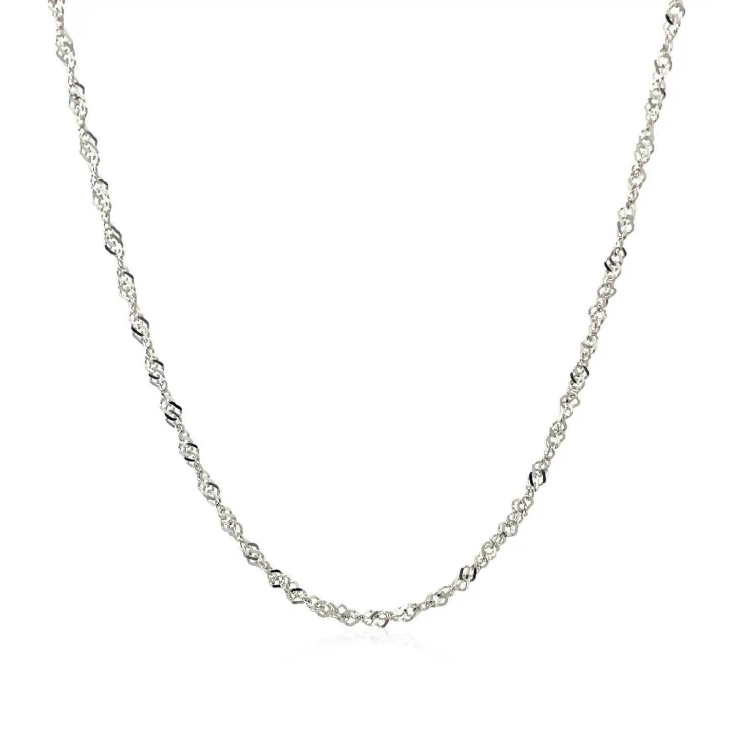 14k white gold Singapore chain necklace 1.5mm Bids.com on Tampa Home & Garden Store