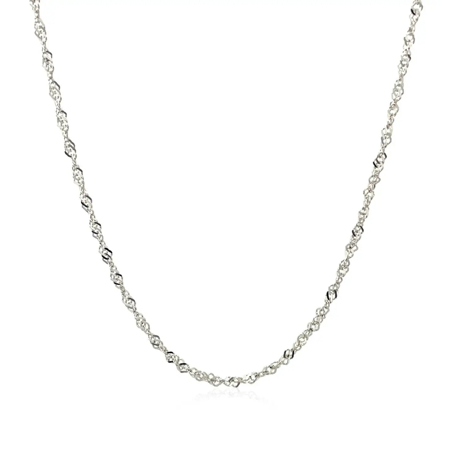 14k white gold Singapore chain necklace 1.5mm Bids.com on Tampa Home & Garden Store