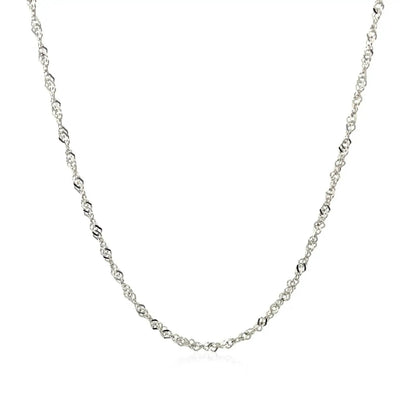 14k white gold Singapore chain necklace 1.5mm Bids.com on Tampa Home & Garden Store