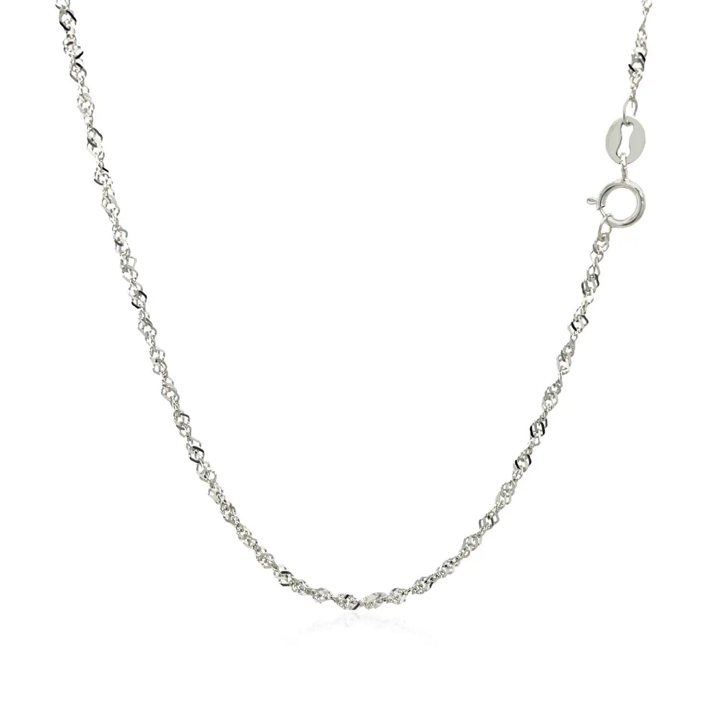 14k white gold Singapore chain necklace 1.5mm with lobster clasp on Tampa Home & Garden Store