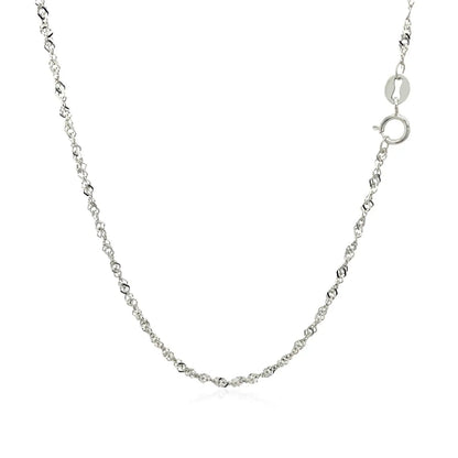 14k white gold Singapore chain necklace 1.5mm with lobster clasp on Tampa Home & Garden Store
