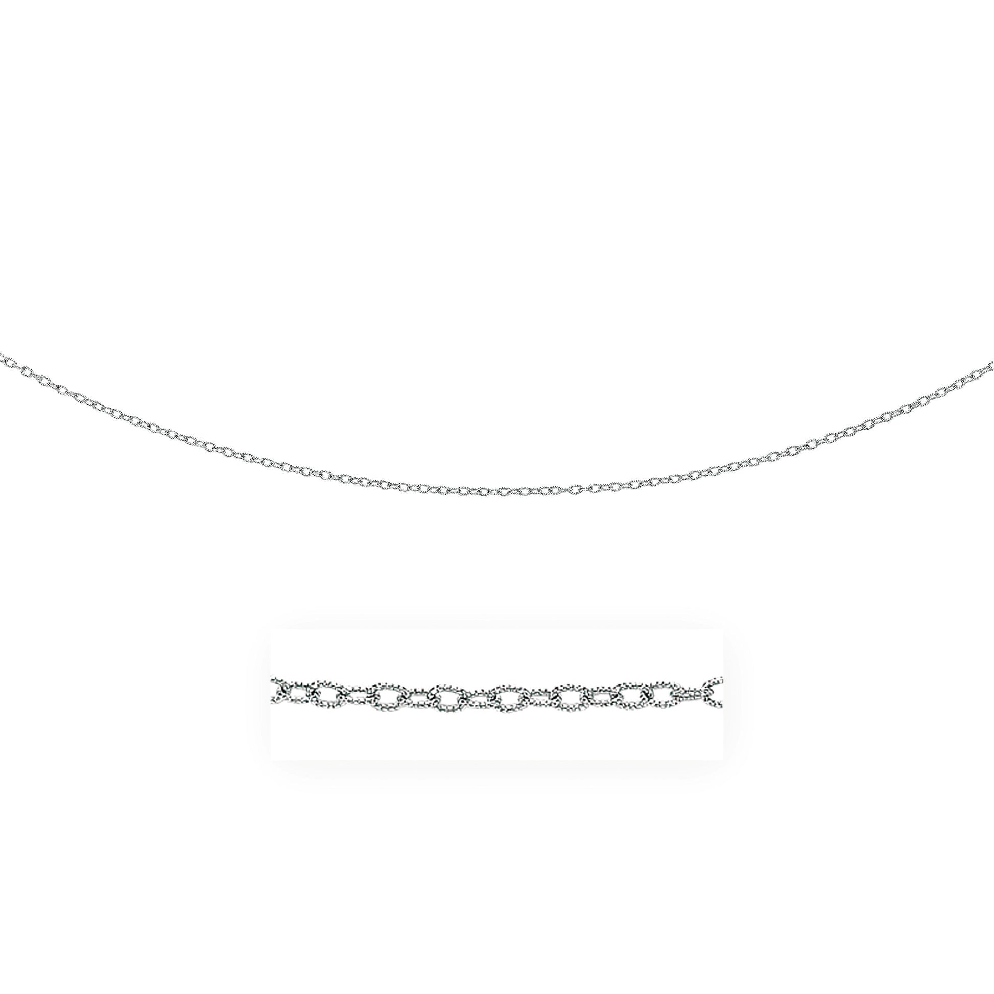 2.5mm white gold textured-link pendant chain necklace by Bids.com on Tampa Home & Garden Store