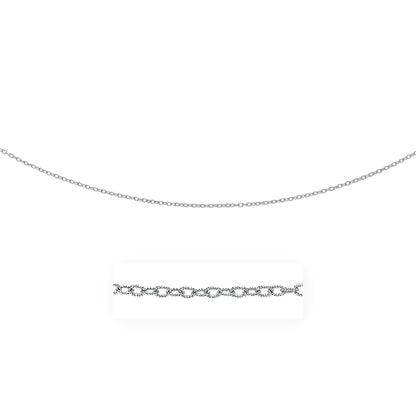 2.5mm white gold textured-link pendant chain necklace by Bids.com on Tampa Home & Garden Store
