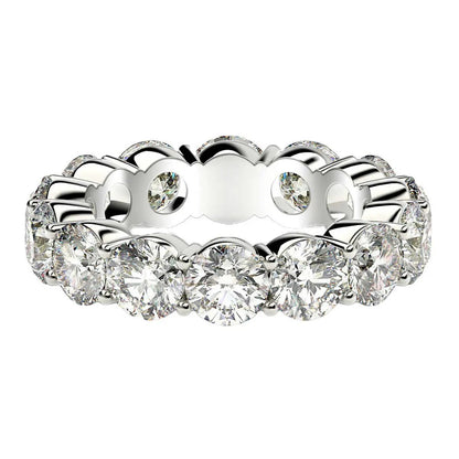 Round cut lab grown diamond eternity ring in 14k white gold, 6 ctw FG/VS2, Bids.com on Tampa Home & Garden Store