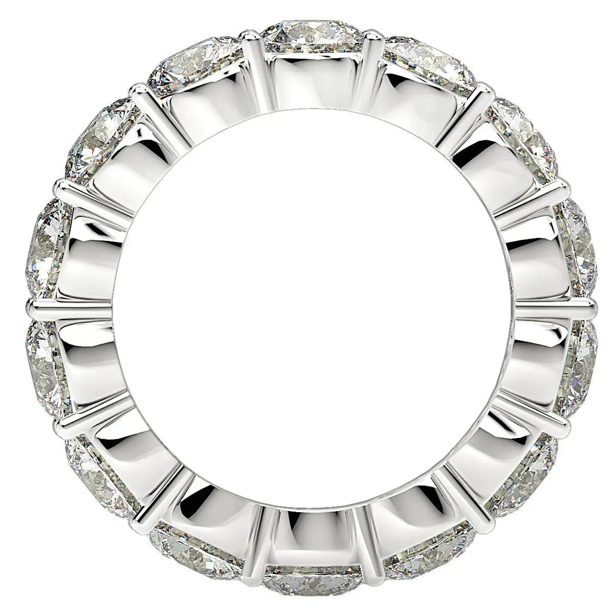 Round cut lab grown diamond eternity ring in 14k white gold with FG/VS2 stones on Tampa Home & Garden Store