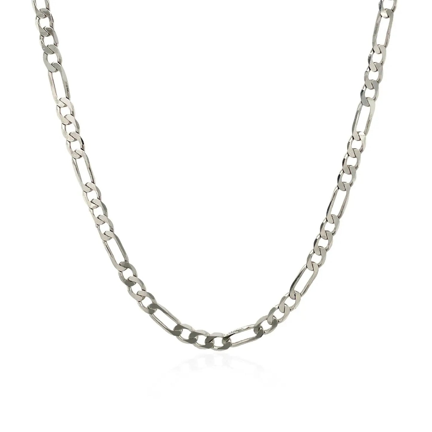 3.0mm white gold solid Figaro chain necklace by Bids.com on Tampa Home & Garden Store