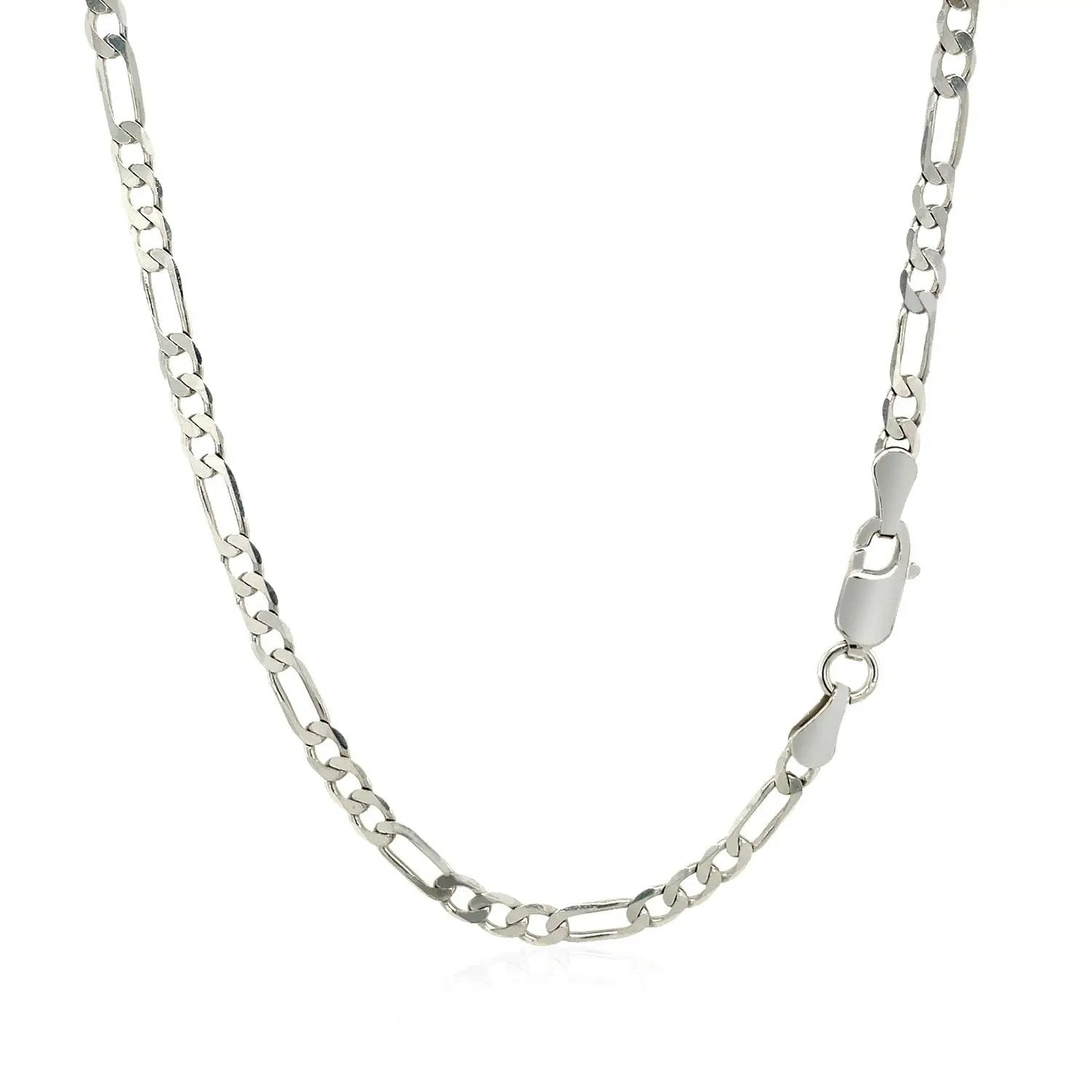 Figaro chain necklace 3.0mm 14k white gold solid by Bids.com on Tampa Home & Garden Store