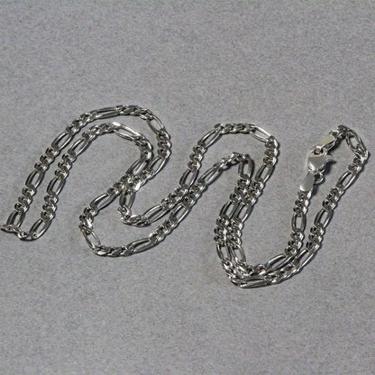 3.0mm 14k white gold solid Figaro chain necklace by Bids.com on Tampa Home & Garden Store