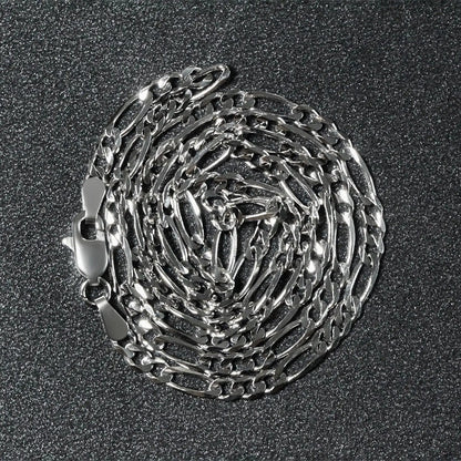 3.0mm 14k white gold solid Figaro chain necklace by Bids.com on Tampa Home & Garden Store