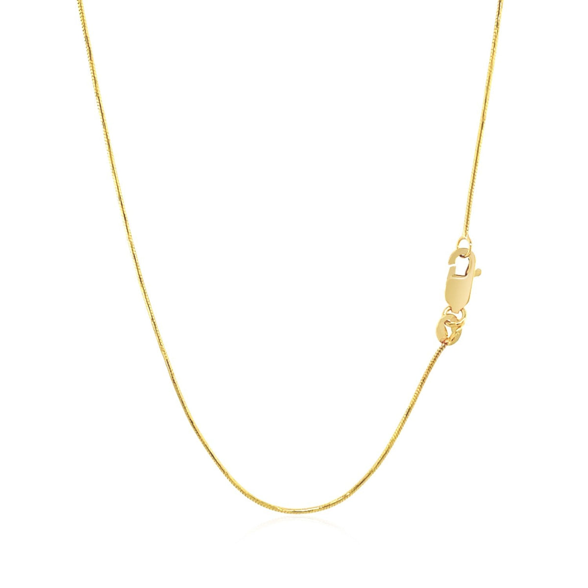 Necklace 14k yellow gold round snake chain 0.7mm, brand Bids.com on Tampa Home & Garden Store