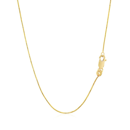 Necklace 14k yellow gold round snake chain 0.7mm, brand Bids.com on Tampa Home & Garden Store