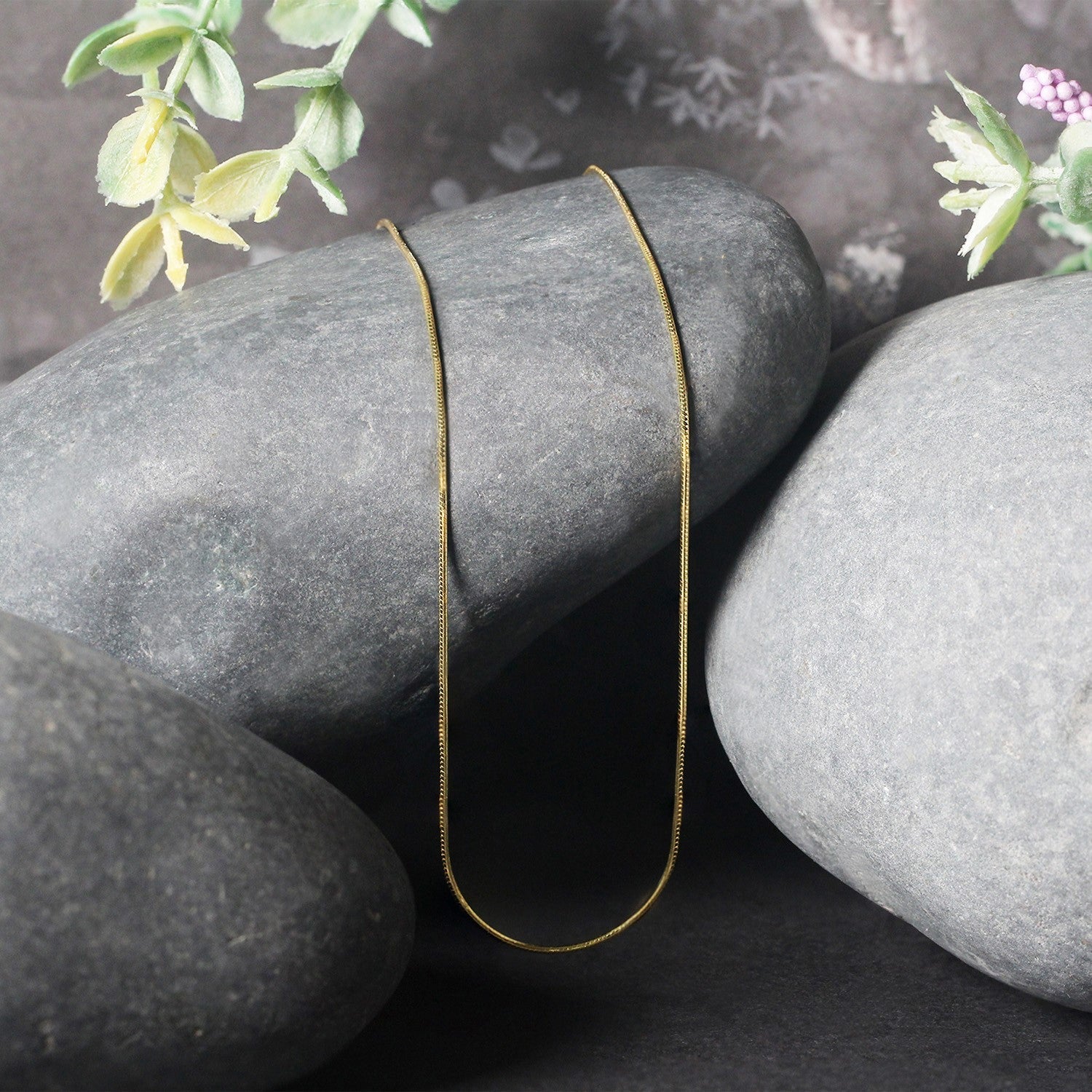 14k yellow gold round snake chain necklace 0.7mm, brand Bids.com on Tampa Home & Garden Store