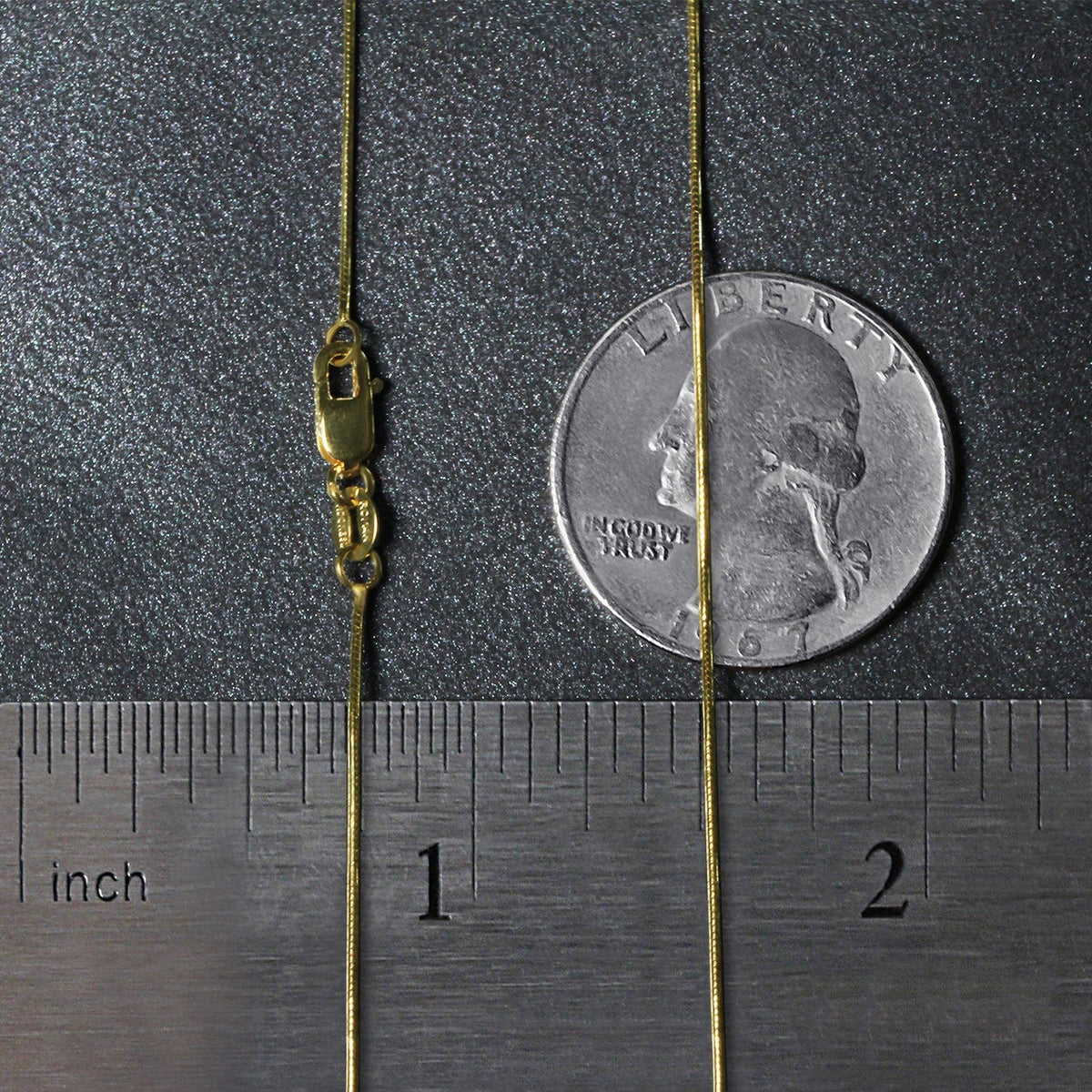 14k yellow gold round snake chain necklace 0.7mm width on Tampa Home & Garden Store