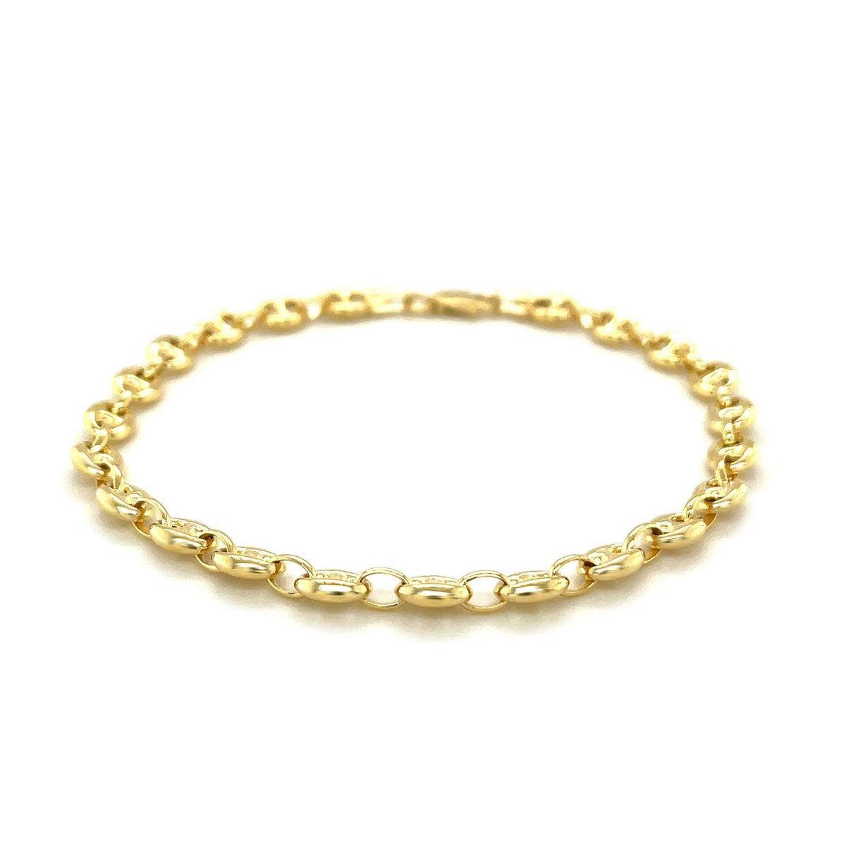 4.7mm yellow gold puffed mariner link bracelet, 14k gold chain, Bids.com on Tampa Home & Garden Store