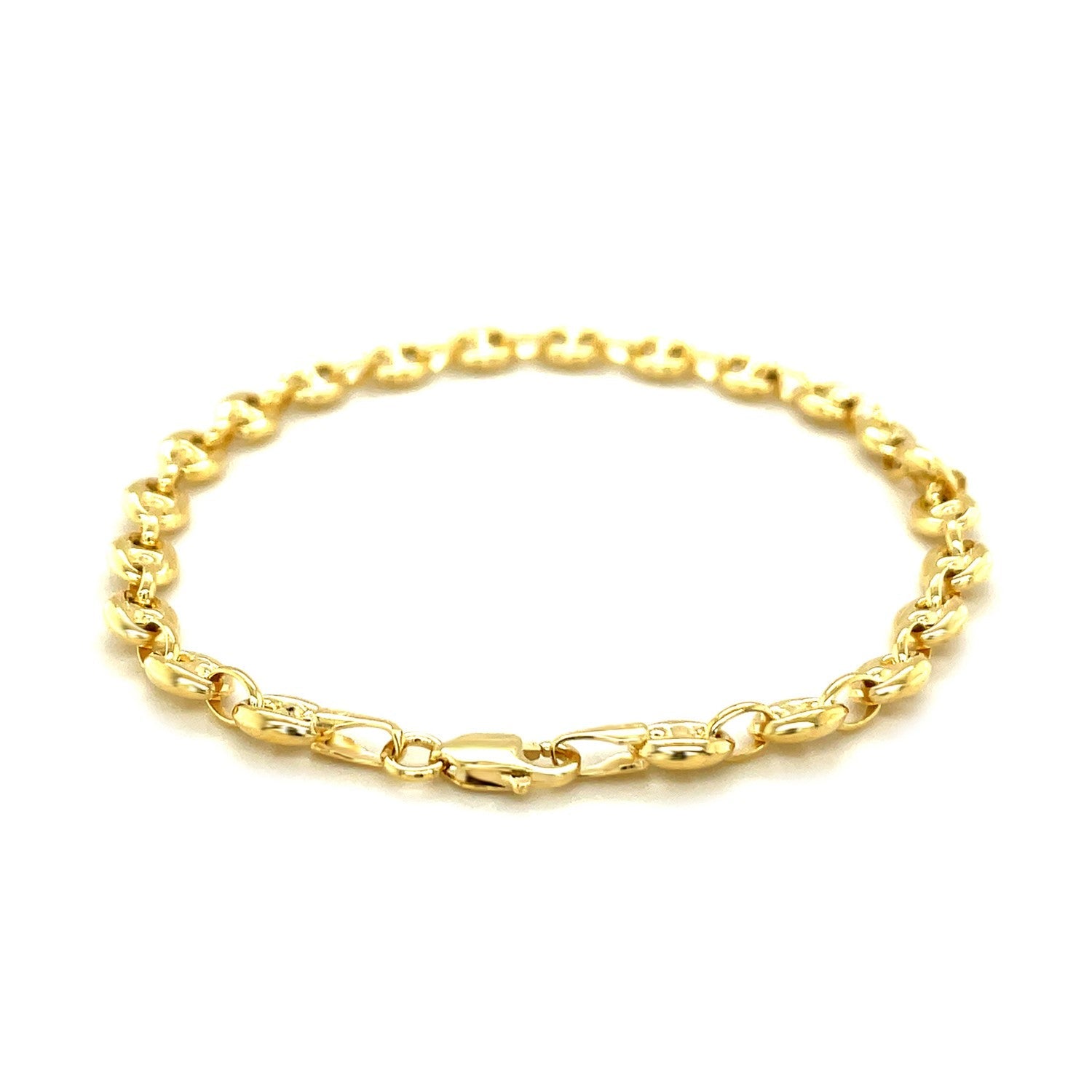 4.7mm 14k yellow gold puffed mariner link bracelet by Bids.com on Tampa Home & Garden Store