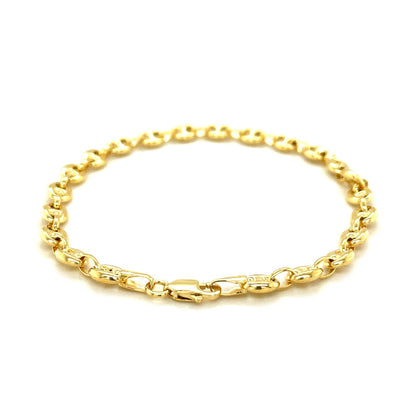 4.7mm 14k yellow gold puffed mariner link bracelet by Bids.com on Tampa Home & Garden Store