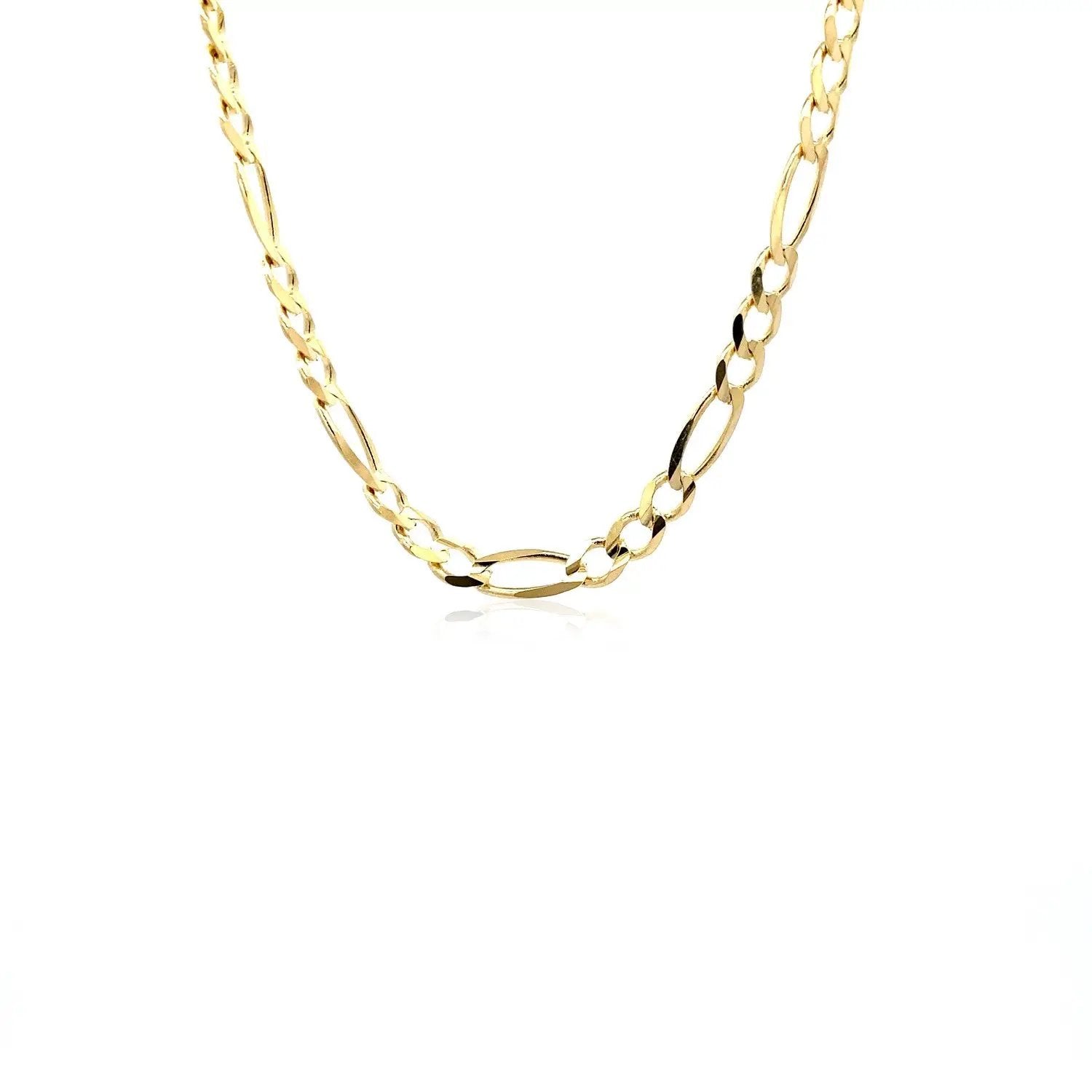 14k yellow gold 4.5mm Figaro chain necklace, solid gold, Bids.com on Tampa Home & Garden Store