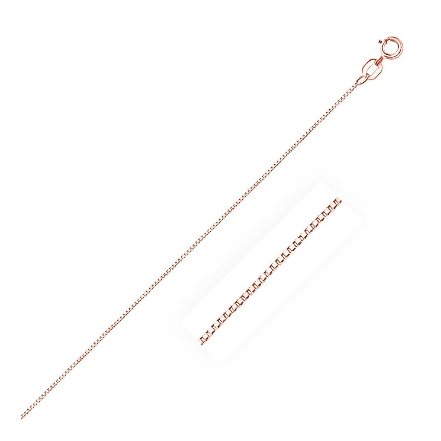 14k rose gold box chain necklace 0.6mm with spring ring clasp Bids.com on Tampa Home & Garden Store
