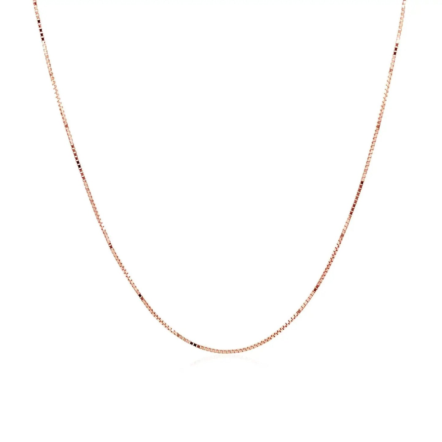 14k rose gold box chain necklace 0.6mm by Bids.com on Tampa Home & Garden Store