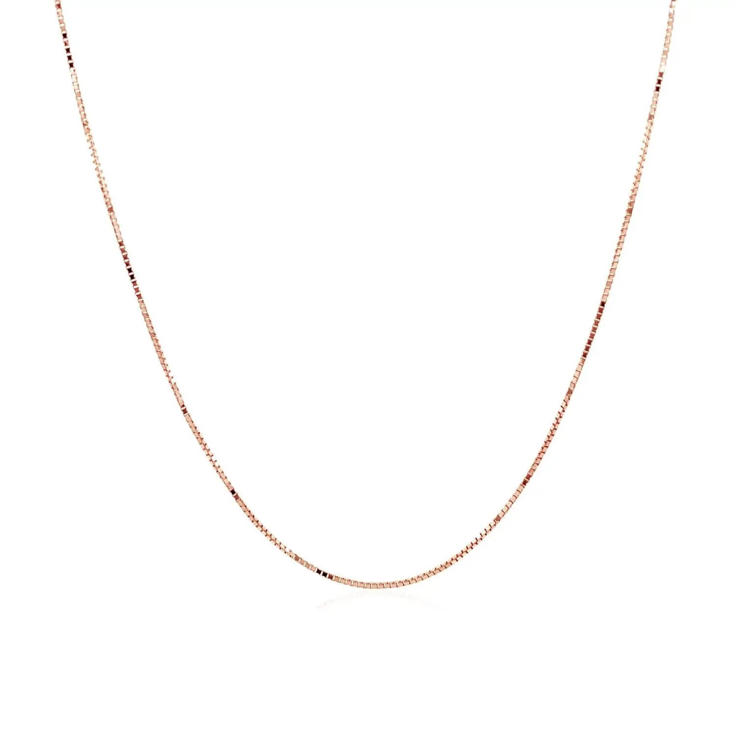 14k rose gold box chain necklace 0.6mm by Bids.com on Tampa Home & Garden Store