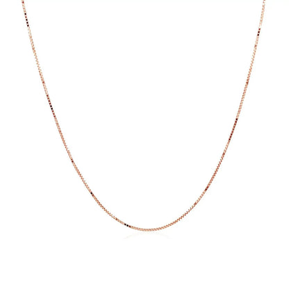 14k rose gold box chain necklace 0.6mm by Bids.com on Tampa Home & Garden Store