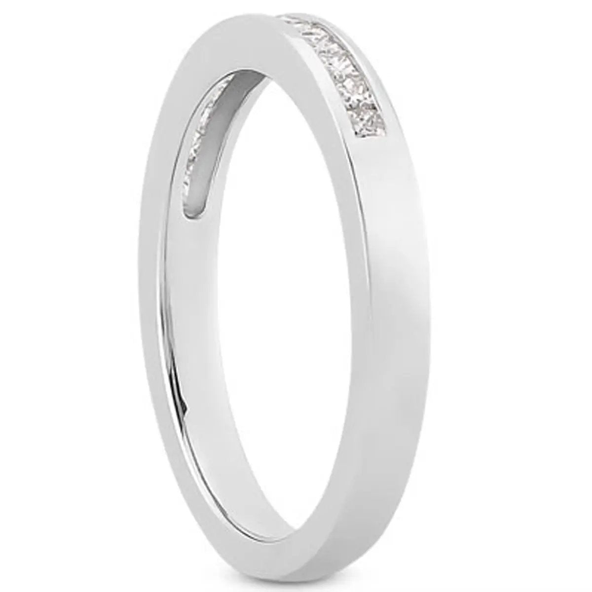 Ring: 14k white gold channel-set princess diamond wedding band by Bids.com on Tampa Home & Garden Store