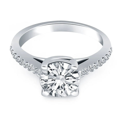 14k white gold trellis diamond engagement ring with pavé band, Bids.com on Tampa Home & Garden Store