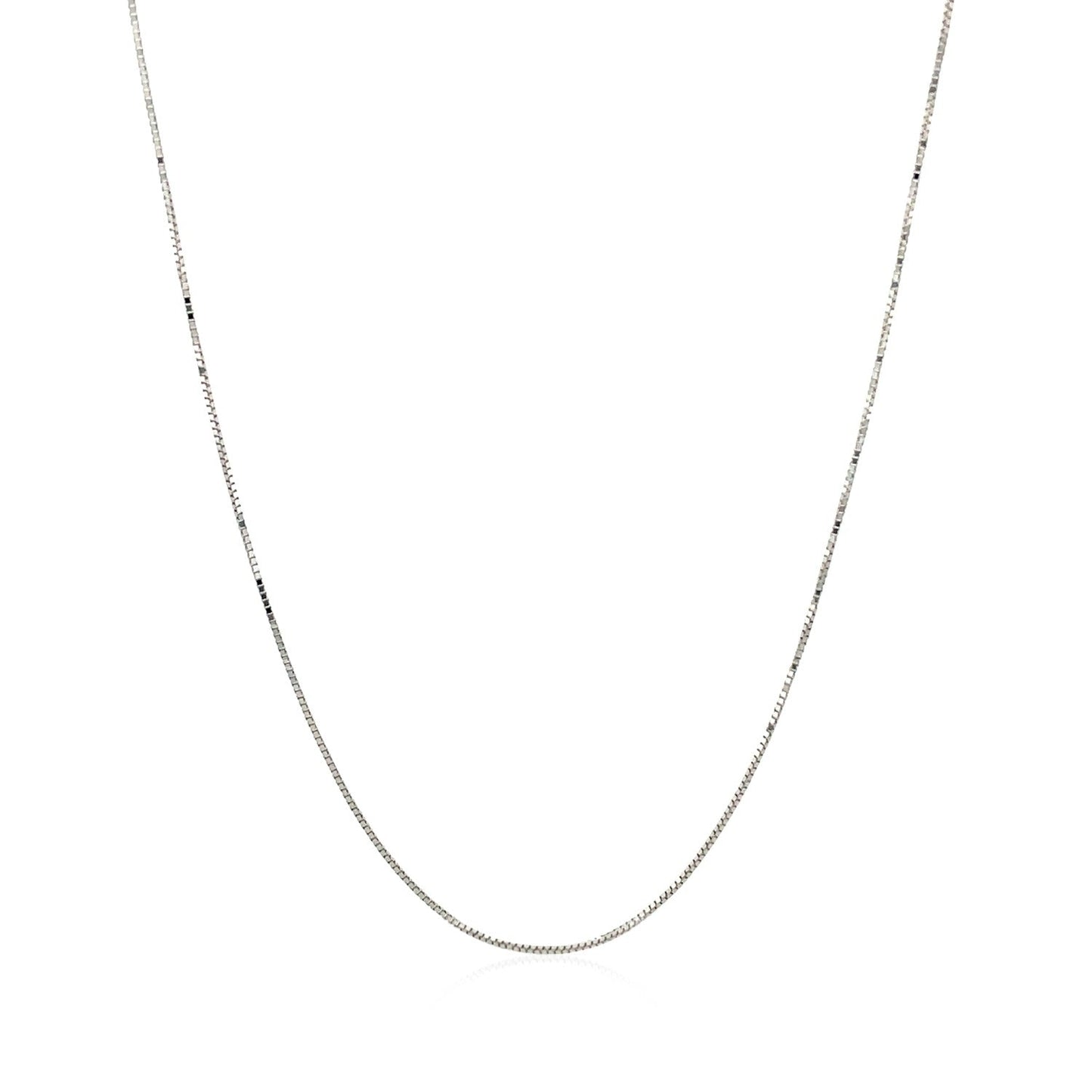 14k White Gold Classic Box Chain Necklace 0.45mm by Bids.com on Tampa Home & Garden Store
