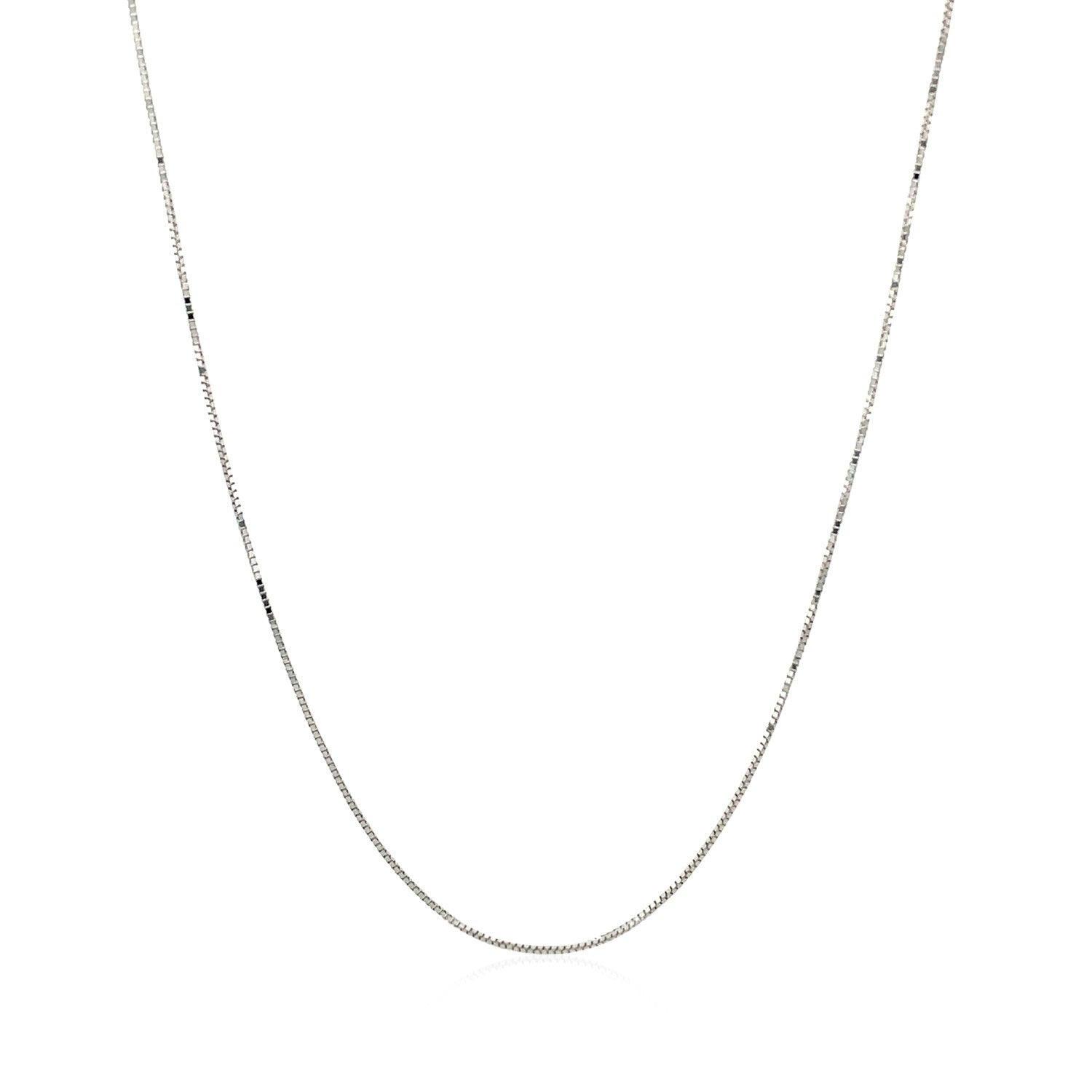 14k White Gold Classic Box Chain Necklace 0.45mm by Bids.com on Tampa Home & Garden Store