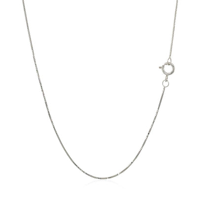 14k white gold box chain necklace 0.45mm by Bids.com, square-link chain with spring ring clasp on Tampa Home & Garden Store