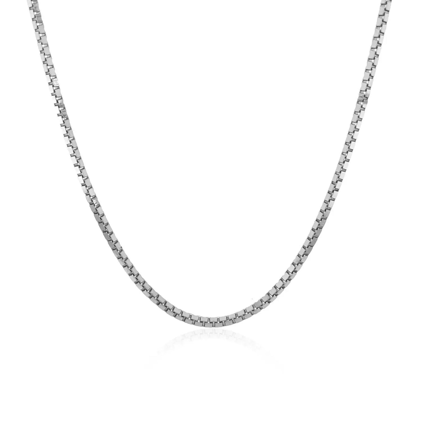 14k White Gold Classic Box Chain Necklace 1.4mm by Bids.com on Tampa Home & Garden Store