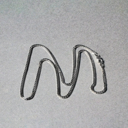 14k white gold box chain necklace 1.4mm by Bids.com, silver-toned chain on Tampa Home & Garden Store