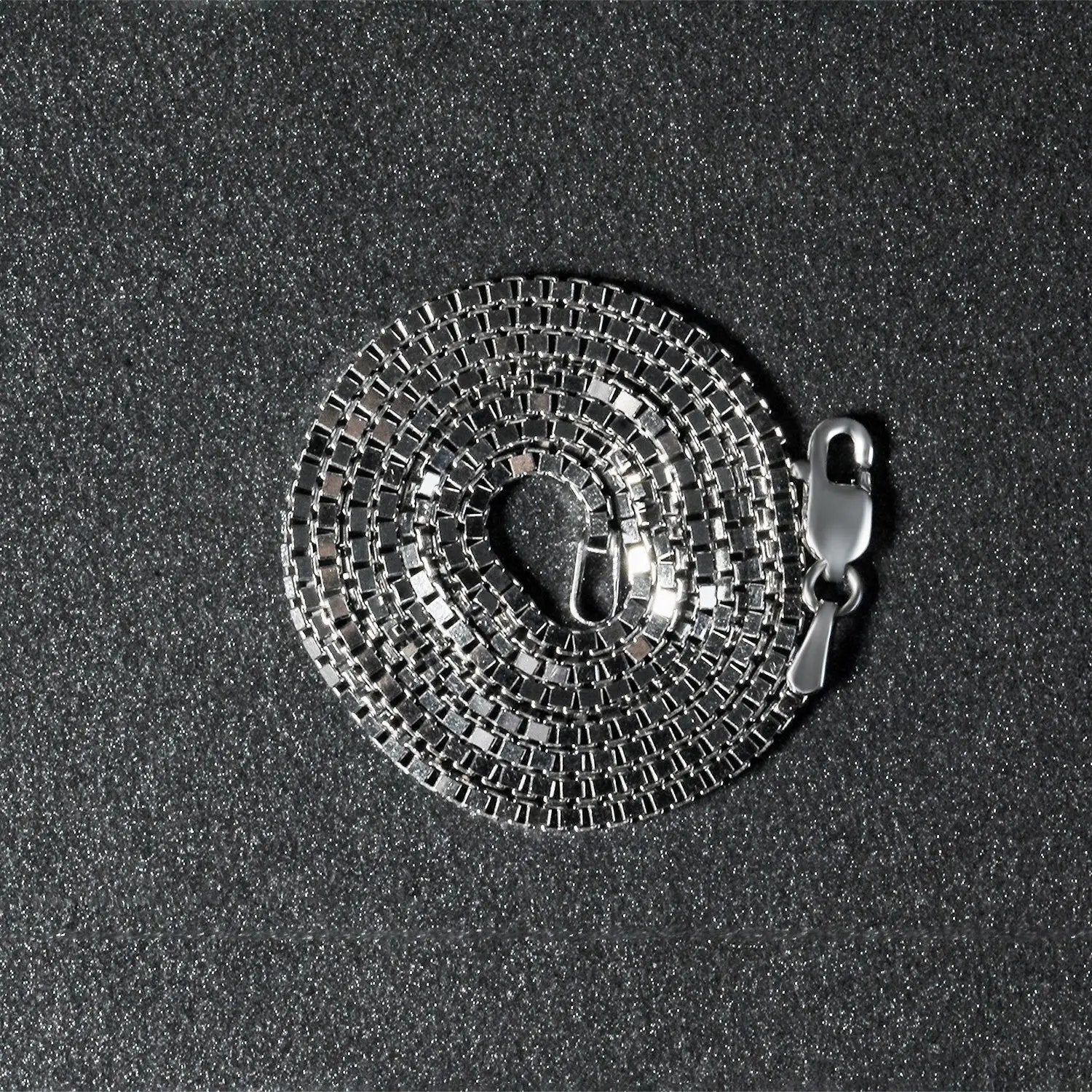 14k white gold box chain necklace 1.4mm, coiled with lobster clasp, Bids.com on Tampa Home & Garden Store