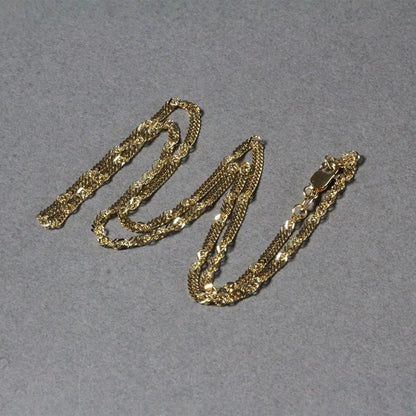 2.1mm 14k Yellow Gold Singapore Chain Necklace set of 3 by Bids.com on Tampa Home & Garden Store