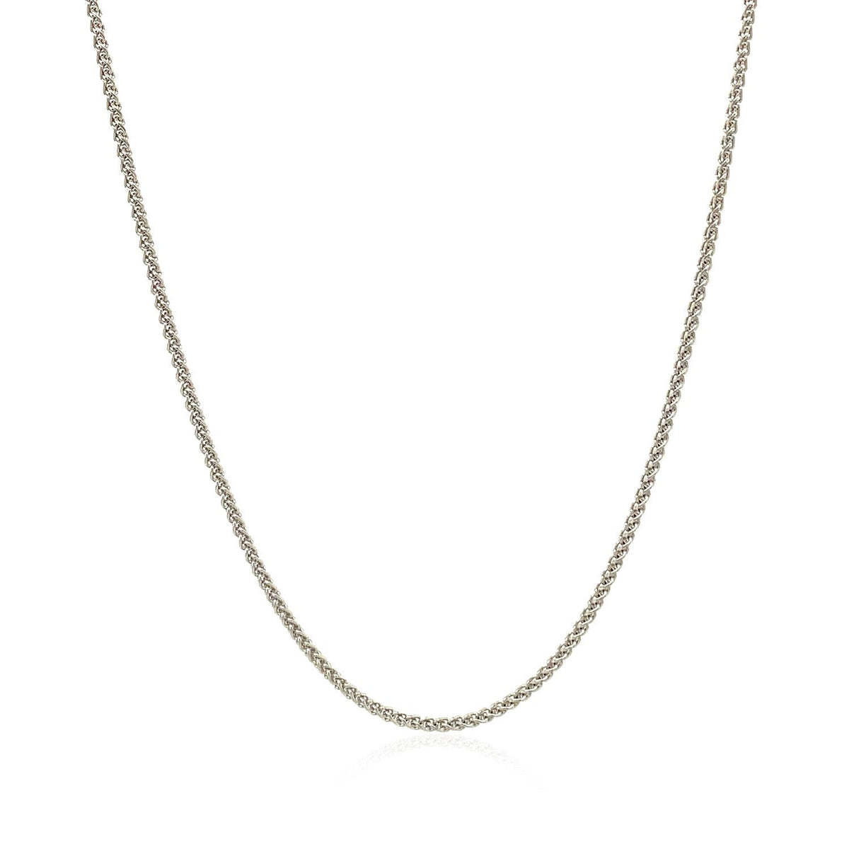 Necklace 18k White Gold Round Wheat Chain 1.4mm by Bids.com on Tampa Home & Garden Store