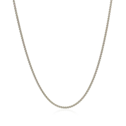 Necklace 18k White Gold Round Wheat Chain 1.4mm by Bids.com on Tampa Home & Garden Store