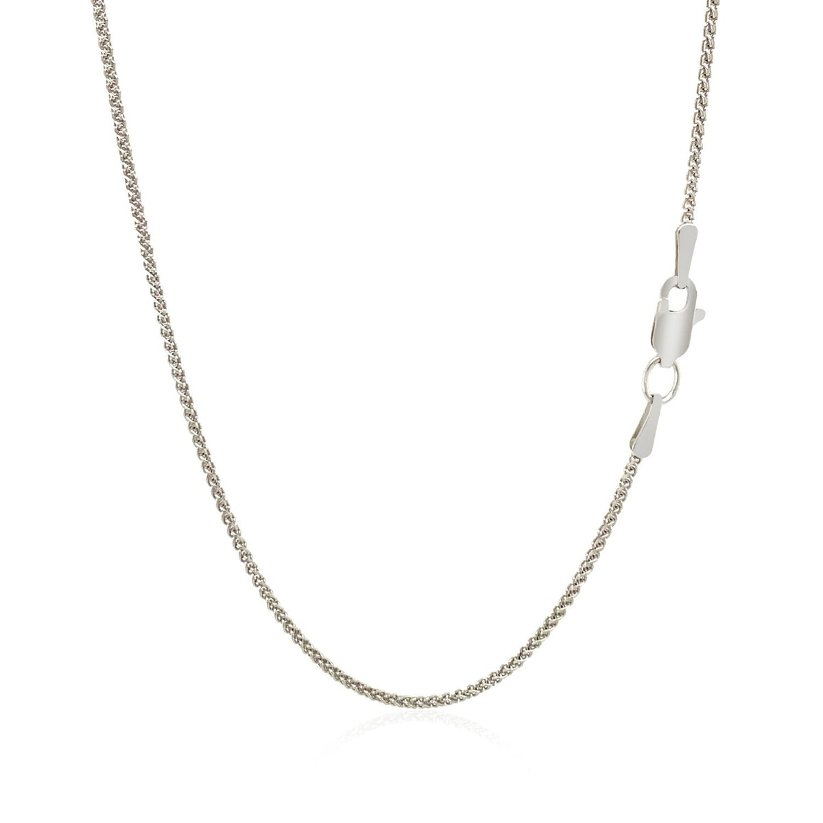 18k white gold round wheat chain necklace 1.4mm by Bids.com with lobster clasp on Tampa Home & Garden Store