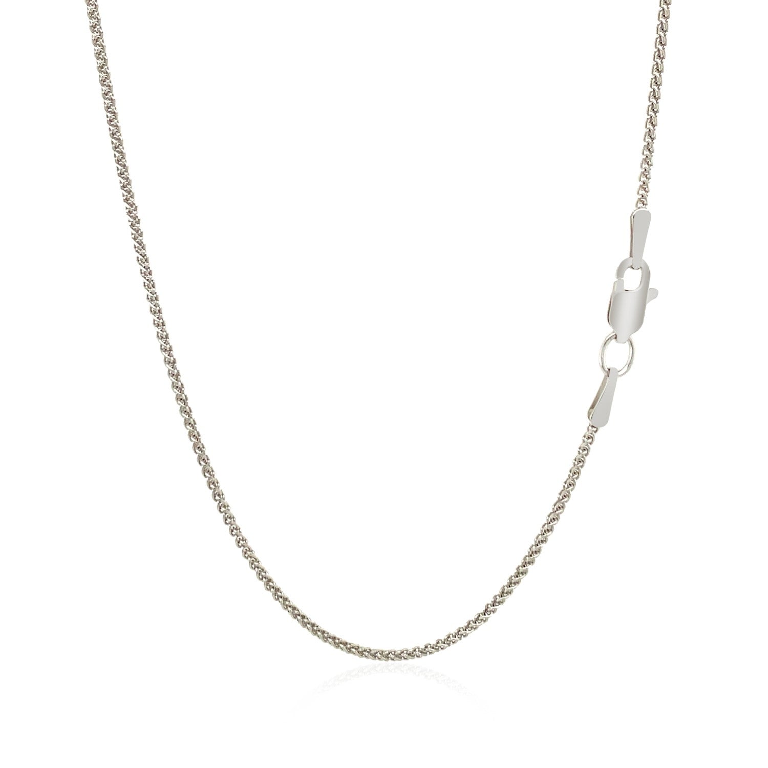18k white gold round wheat chain necklace 1.4mm by Bids.com with lobster clasp on Tampa Home & Garden Store