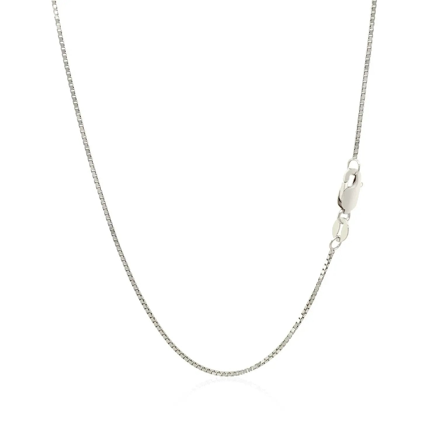 Necklace 10k white gold classic box chain 0.78 mm by Bids.com with lobster clasp on Tampa Home & Garden Store