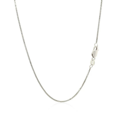 Necklace 10k white gold classic box chain 0.78 mm by Bids.com with lobster clasp on Tampa Home & Garden Store