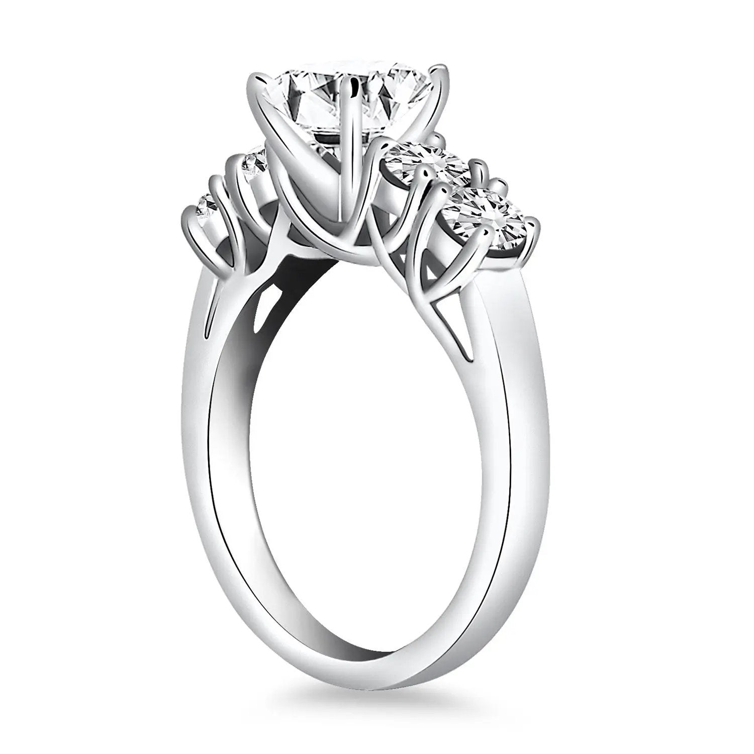 14k white gold five-stone diamond trellis engagement ring by Bids.com on Tampa Home & Garden Store