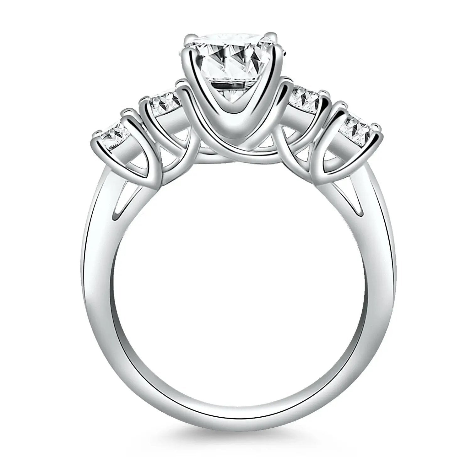Engagement ring 14k white gold five stone diamond trellis by Bids.com on Tampa Home & Garden Store