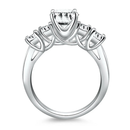 Engagement ring 14k white gold five stone diamond trellis by Bids.com on Tampa Home & Garden Store