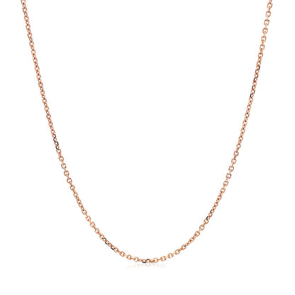 14k rose gold diamond-cut cable link necklace 1.1mm by Bids.com on Tampa Home & Garden Store