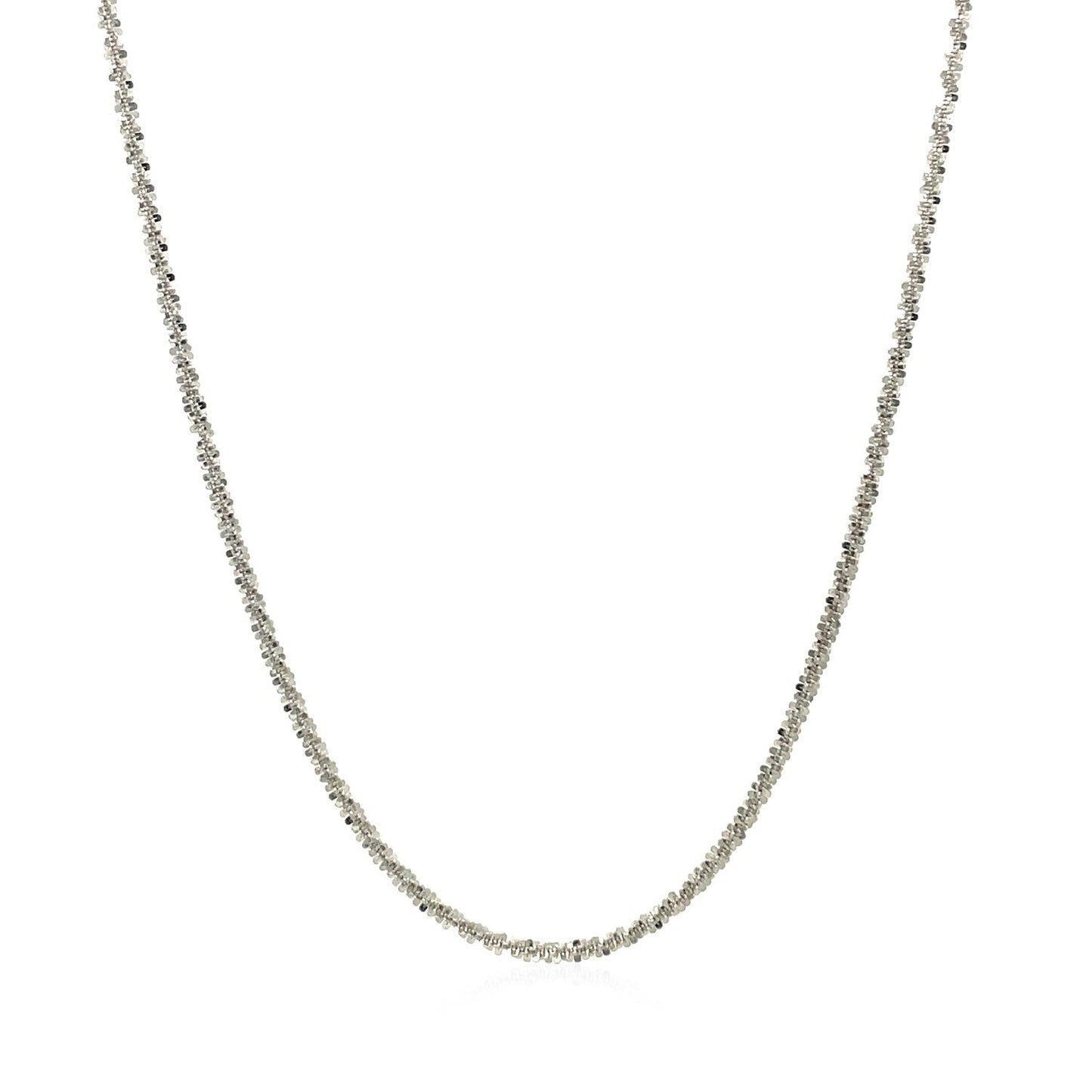 14k white gold sparkle chain necklace 1.5mm with tiny faceted beads by Bids.com on Tampa Home & Garden Store